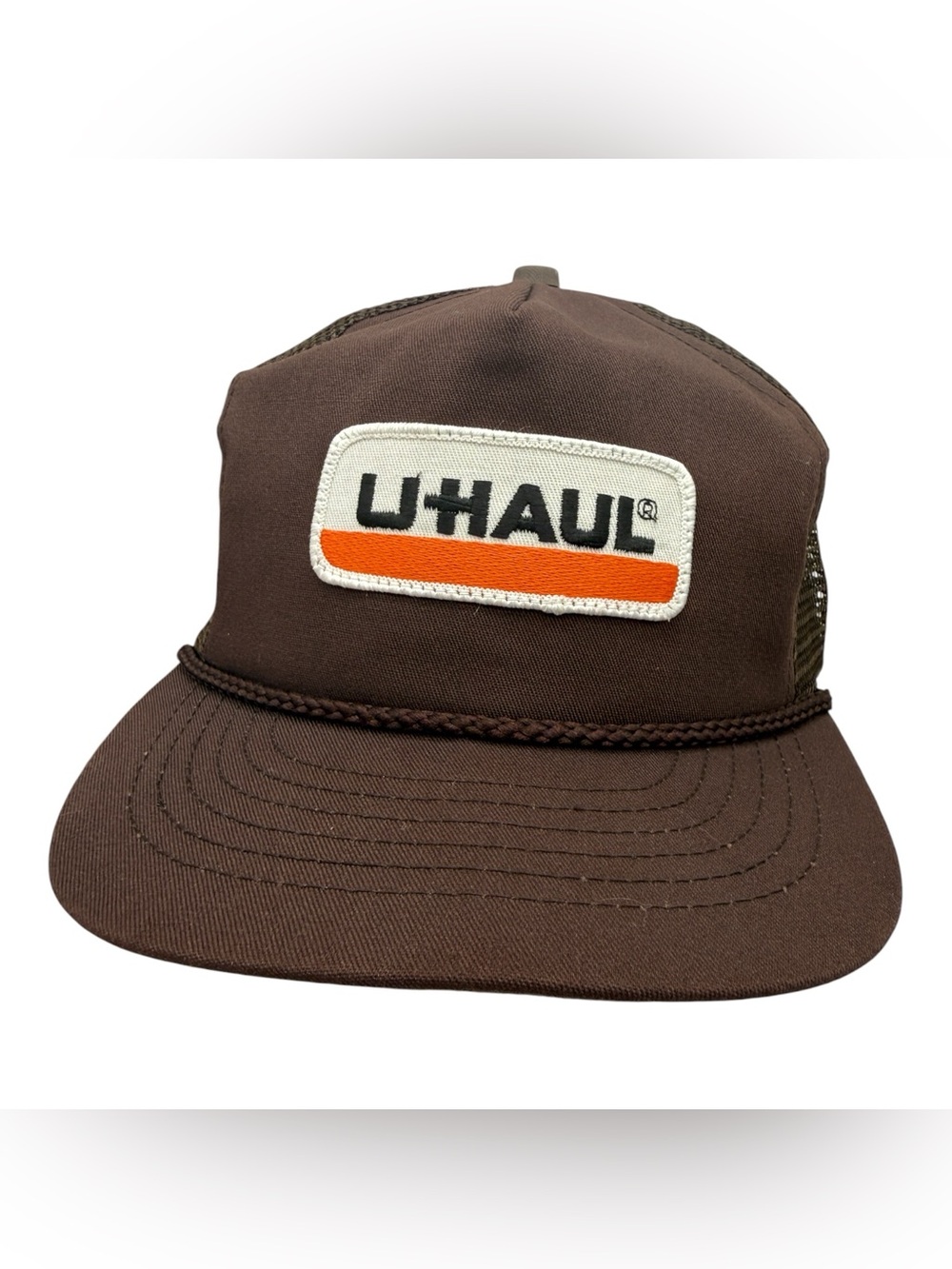 Vintage U-Haul Brown Patch Trucker Hat- 1980s- Fashion Seal Martins- OSFA - Picture 2 of 7